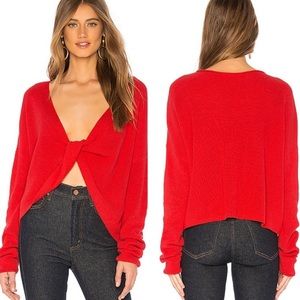 LOVERS & FRIENDS | Front Twist Sweater - Red | Size: XS